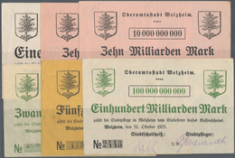 Deutschland - Notgeld - Württemberg: Welzheim, Stadt, 1, 10 (2, Varianten Bei Unterschriften), 20, 5 - [11] Local Banknote Issues