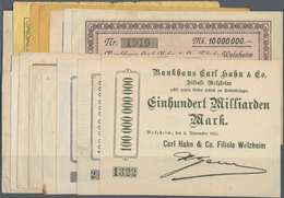 Deutschland - Notgeld - Württemberg: Welzheim, Bankhaus Carl Hahn & Co., 100, 500 Tsd., 1 Mio. (2) M - [11] Local Banknote Issues