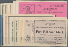 Deutschland - Notgeld - Württemberg: Wildberg, Stadtgemeinde, 5, 10, 20, 50, 100 Mio. Mark, 1.10.192 - Lokale Ausgaben