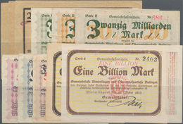 Deutschland - Notgeld - Württemberg: Winterlingen, Gemeinde, 50, 100 Mio. Mark, 1.10.1923; 1 Mrd.auf - Lokale Ausgaben