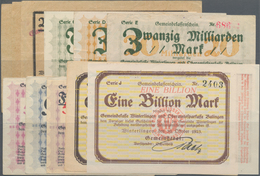 Deutschland - Notgeld - Württemberg: Winterlingen, Gemeinde, 50, 100 Mio. Mark, 1.10.1923; 1 Mrd.auf - [11] Local Banknote Issues