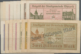 Deutschland - Notgeld - Württemberg: Wurzach, Stadtgemeinde, 20, 50, 100, 200, 500 Mio., 1, 5, 10, 2 - [11] Local Banknote Issues