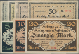 Deutschland - Notgeld - Württemberg: Zuffenhausen, Stadt, 5, 10, 20 Mark, 15.11.1918, Erh. I; 5, 10, - Lokale Ausgaben