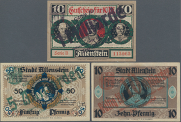 Deutschland - Notgeld - Ehemalige Ostgebiete: Allenstein, Ostpreußen, 1, 5, 10 Milliarden Mark, 27.1 - Andere & Zonder Classificatie