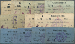 Deutschland - Notgeld - Ehemalige Ostgebiete: Mewe, Westpreußen, Magistrat, 10, 50 Pf., 1 (3), 2 (6, - Sonstige & Ohne Zuordnung