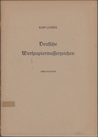 Literatur: Kurt Lehrke – Deutsche Wertpapierwasserzeichen, Berlin 1954, 13 Seiten Ca. DIN A4 Groß Mi - Literatur & Software