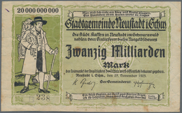 Deutschland - Notgeld - Baden: Südbaden, Ettenheim, 5 Untersch. Milliardenscheine; Furtwangen, 5 Mar - Lokale Ausgaben