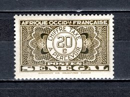 SENEGAL  TAXE  N°25  NEUF AVEC CHARNIERE COTE  0.30€ - Timbres-taxe