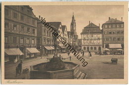 Reutlingen - Marktplatz Und Wilhelmstrasse - Strassenbahn - Verlag Gebr. Metz Tübingen 20er Jahre - Reutlingen