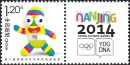 2013 CHINA G-29 2TH YOUTH OLYMPIC GAME GREETING STAMP 1V - Estate 2014 : Nanchino (Giochi Olimpici Giovanili)