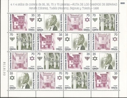 1998-ED. 3600 A 3603 EN MINIPLIEGO-RUTA DE LOS CAMINOS DE SEFARAD-NUEVO - Hojas Completas