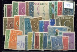 Europa ** Annnée 1966 Manque Andorre N° 188/189 - Années Complètes