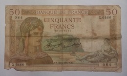 50 Francs " Cérès " Du 30-6-1937 - 50 F 1934-1940 ''Cérès''