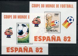 RC 15131 SENEGAL FOOTBALL COUPE DU MONDE ESPANA 82 2x  BLOCS FEUILLETS NEUF ** MNH TB - Sénégal (1960-...)