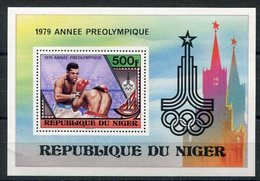 RC 15148 NIGER MOSCOU ANNÉE PREOLYMPIQUE BLOC FEUILLET NEUF ** MNH TB - Niger (1960-...)