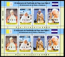 HONDURAS 2 Blocs Pape Jean-Paul II - Surchargés 2011 Neuf ** MNH - Honduras