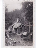 Vers Albeuve, Chapelle De L'Evi Avant L'incendie, Croix, Barlatè ( 2 Muletiers). Carte-photo - Albeuve