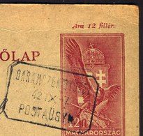 SLOVAKIA - HUNGARU  OCUPATE - Jur Nad Hronom - Garamszentgyörgy - POST AGENCY - 1942 -  RARE - Covers & Documents