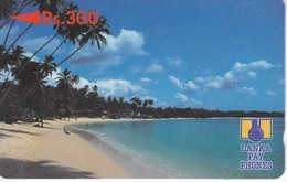 TARJETA DE SRY LANKA DE Rs.300 DE UNA PLAYA (5SRLB) - Sri Lanka (Ceylon)