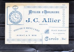 Carte Pub - J.C Allier - Atelier D'horlogerie - Carces