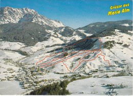SBG-Maria Alm - Panoramakrte  Gelaufen 1986 - Maria Alm