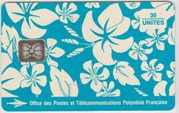 FRENCH POLYNESIA - 017A - Motif Paréo, S. Millecamps 1993 (blue) - Polynésie Française