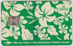 FRENCH POLYNESIA - 018A - Motif Paréo, S. Millecamps 1993 (green) - Polynésie Française