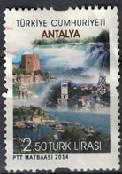 Turquie 2014 Oblitéré Used Villes Touristiques Antalya SU - Gebruikt