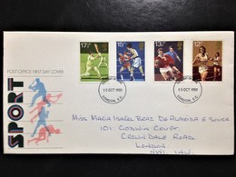 United Kingdom, Uncirculated FDC, "Sports", "Hockey", "Athletics", "Commonwealth Games Edinburgh", 1986 - Unclassified