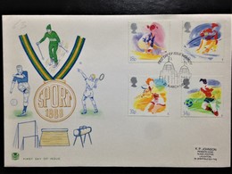 United Kingdom, Circulated FDC, "SPORTS", 1988 - Unclassified