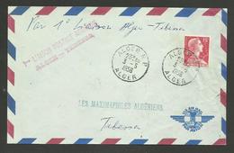 03.05.1956 / Première Liaison Postale Aérienne ALGER - TEBESSA / Lettre - Enveloppe - Cover - Airmail
