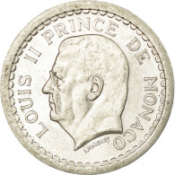 Monnaie, Monaco, Louis II, 2 Francs, Undated (1943), TTB+, Aluminium - 1922-1949 Louis II