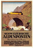 Reproduction: Schweizerische Alpenposten - Simplon - Grimsel - Furka - Oberalp - Gotthard - Klausen - 1923 (15 X 10 Cm ) - Simplon