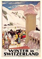 Reproduction: Winter In Switzeland - Graubünden ? - 1921 (15 X 10 Cm ) - Other & Unclassified