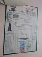 " L'AUTAC " ( Ancien Ets P. Blatgé ) ( Shaler / Defiance Spark Plugs ) > BRUXELLES - Anno 1933 ( Zie/Voir Foto ) Taxe ! - Automobile