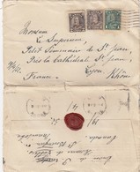 LETTRE CANADA POUR LA FRANCE. 1932. ST BONIFACE MANIKOBA. CACHET CIRE PL. 2c TRES DECALÉ - Briefe U. Dokumente