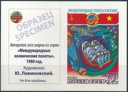 B6950 Russia USSR Space Cooperation Vietnam Flag Parachute Astronauts Station Designer Specimen - Other