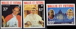 WALLIS & FUTUNA Pa  86 à 88 ** MNH Non Dentelé Imperf Papes Pope Pabst Paul VI Jean Paul I (CV 20 €) - Sin Dentar, Pruebas De Impresión Y Variedades