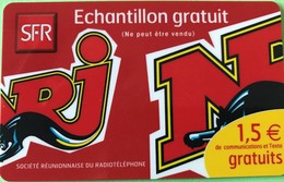 REUNION  -  Recharge NRJ SFR  -  Echantillon Gratuit - Reunion