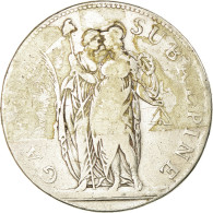 Monnaie, États Italiens, PIEDMONT REPUBLIC, 5 Francs, 1801, Turin, B+, Argent - Cisalpijnse Republiek/ Italiaanse Republiek