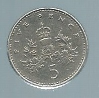 GREAT BRITAIN - 5 PENCE - 1990 Pieb 21702 - 5 Pence & 5 New Pence