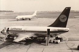 Photo Originale Avion Aviation Boeing 737-130 Lufthansa à Zaventem 1969 - Luchtvaart