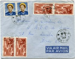 VIET-NAM LETTRE PAR AVION DEPART HUE 11-3-1954 VIET-NAM POUR LA FRANCE - Viêt-Nam