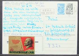 USSR - Uprated Stamped Stationery Postcard To Germany 1986 Lenin - Lenin