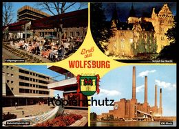 ÄLTERE POSTKARTE GRUSS AUS WOLFSBURG FUSSGÄNGERZONE BAHNHOFSPASSAGE VOLKSWAGEN FABRIK Factory Fabrique VW WERK Schloss - Wolfsburg