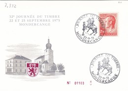 Luxembourg 1973. Mondercange Journée Du Timbre (7.332) - Covers & Documents