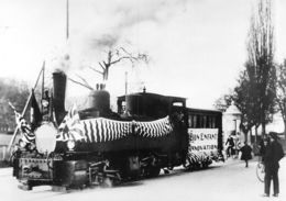 Reproduction: Lausanne - Echallens - Bercher - Arrivée Du Train  Du "Bon Enfant" à Lausanne , Noël 1925 (15 X 10 Cm) - Bercher