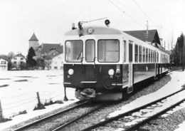 Reproduction: Lausanne - Echallens - Bercher - Bt 51 à L'entrée De La Gare D'Echallens, Hiver 1969/1970(15 X 10 Cm) - Bercher