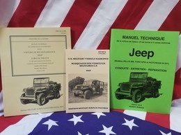 TOP VENTE : 3 Livres TM 10 /1349 JEEP + Manuel Technique 2018 ARBOUX + AR 850 MARQUAGES - Vehicles