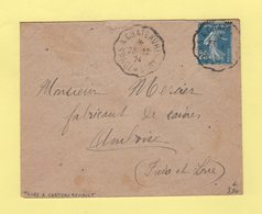 Convoyeur - Tours A Chateaurenault - 23-12-1924 - Poste Ferroviaire
